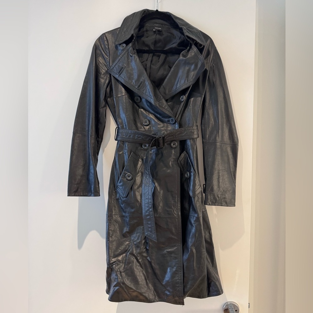 Leather Trench coat - small